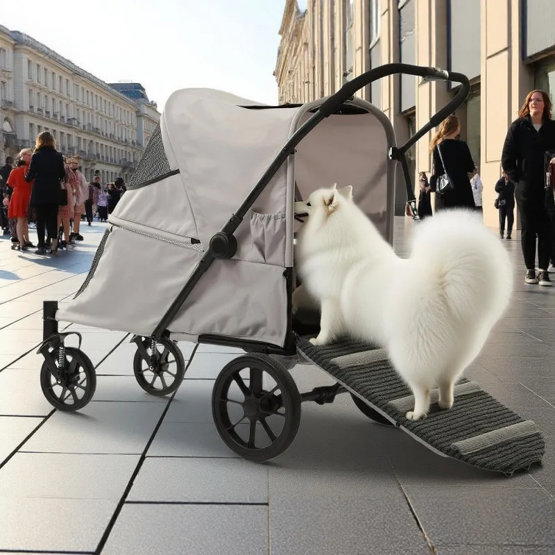 Pet cart Medium and large dogs One-click collection Lightweight foldable Older dogs Going out Scooter Dog stroller Wheelchair