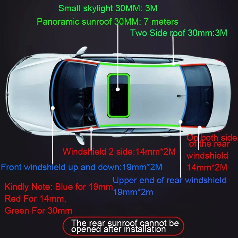 Gumowe paski uszczelniające do szyberdachu samochodowego 14/19/27/30mm Auto dach przednia szyba uszczelniacz Protector paski uszczelniające okno