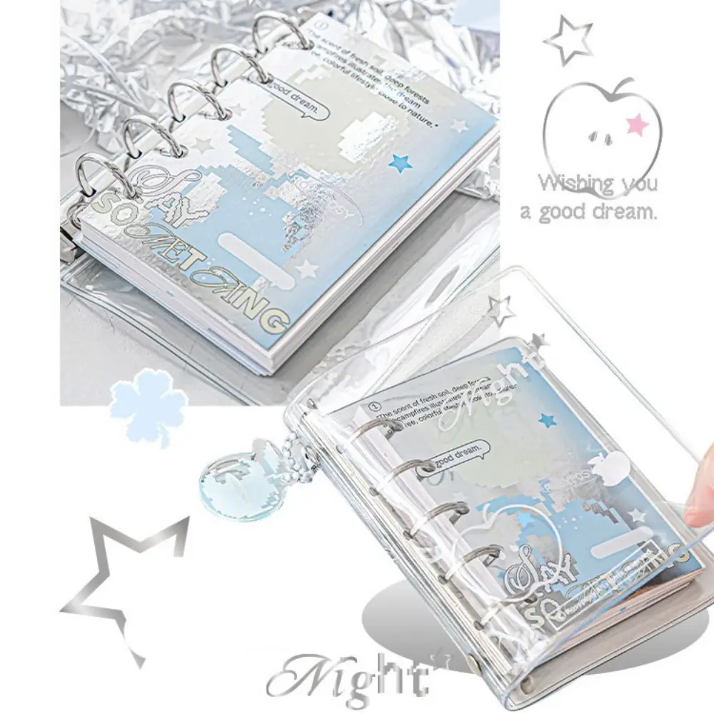 Stationery Hand Ledger M5 Pocket Binder Notebook Mini Portable Loose-leaf Notebook Binder Aesthetic Hand Account Book Studnet