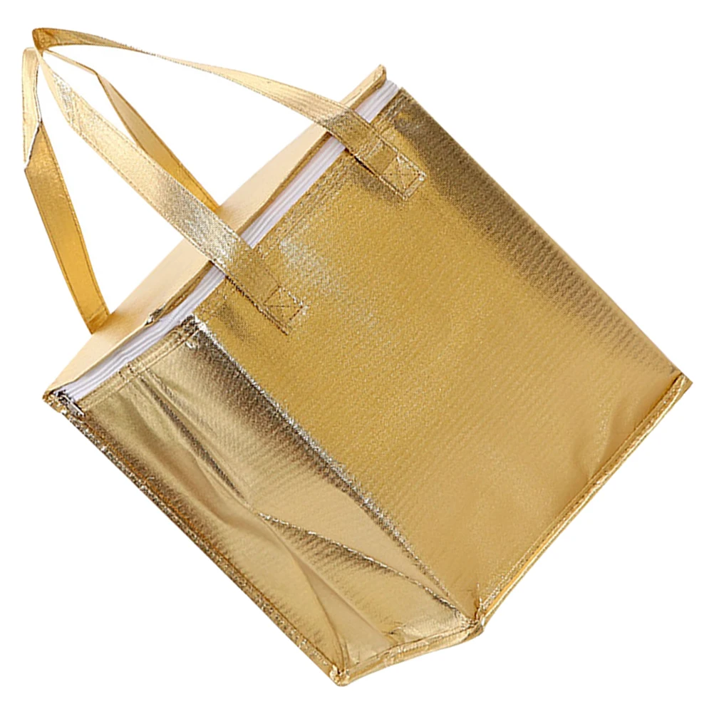 

1pc Zippered Fresh-Keeping Bag Double Layer Aluminum Foil Insulated Takeout Food Delivery Cake Pizza Storage Bags for Catering