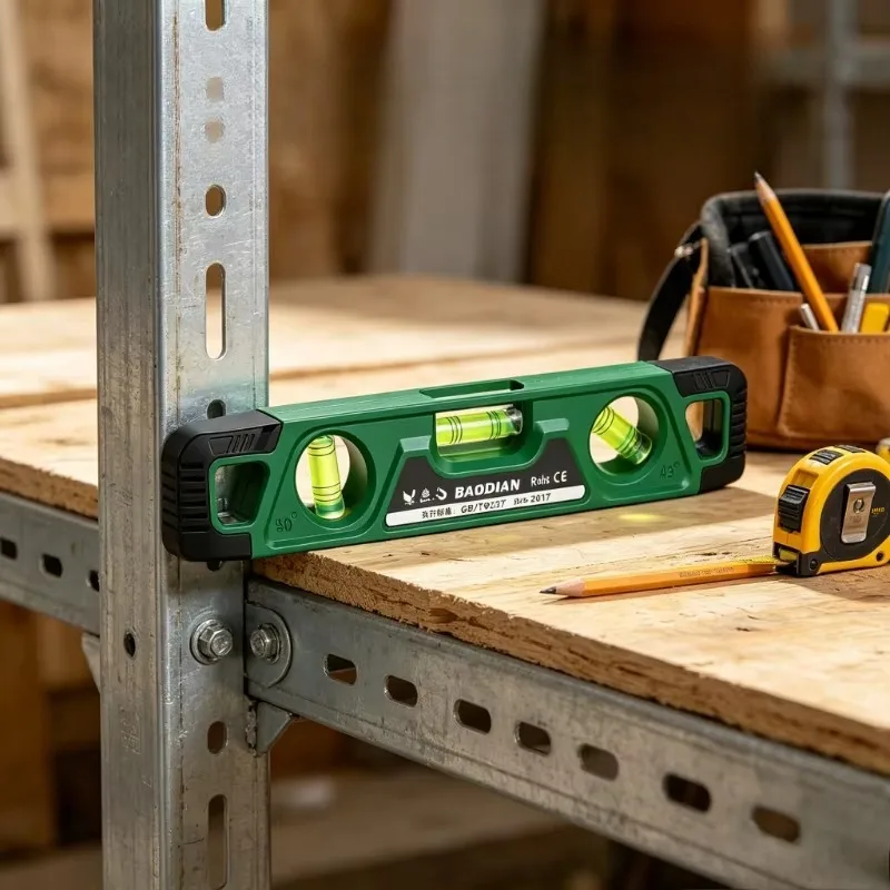 BAOLIAN 230mm High Precision Spirit Level Shockproof Inclinometer Measuring Tool for Woodworking Construction Home Installation