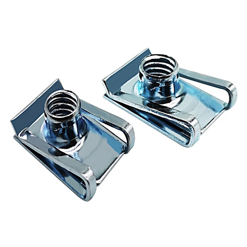 10pcs M4/M5/M6/M8 Car Spring Steel U Type Clips with Thread 8mm 5mm 6mm 4mm Reed Nuts for Auto Motorcycle Scooter ATV Moped