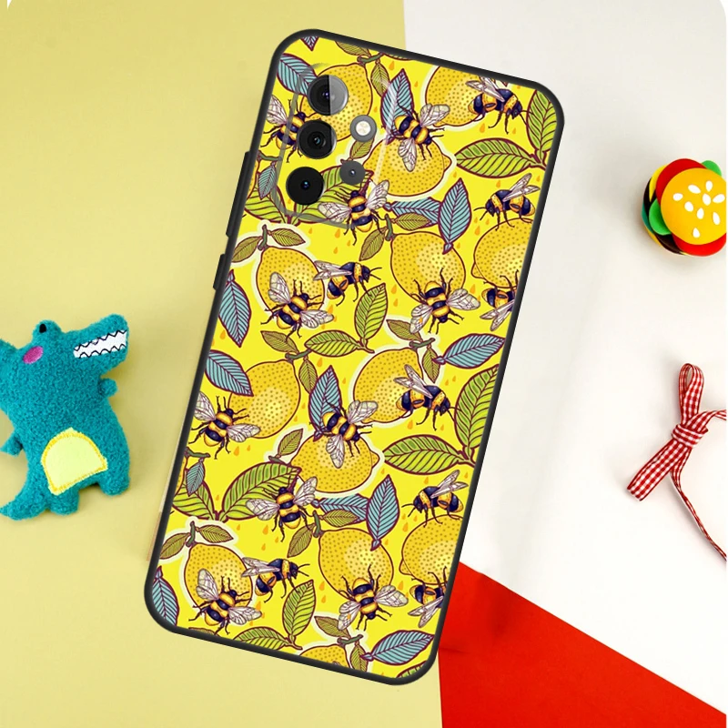 Summer Lemon and Leaf Case For Samsung Galaxy A54 A34 A24 A14 A12 A22 A32 A42 A52 A72 A52S A51 A71 A13 A53 Cover