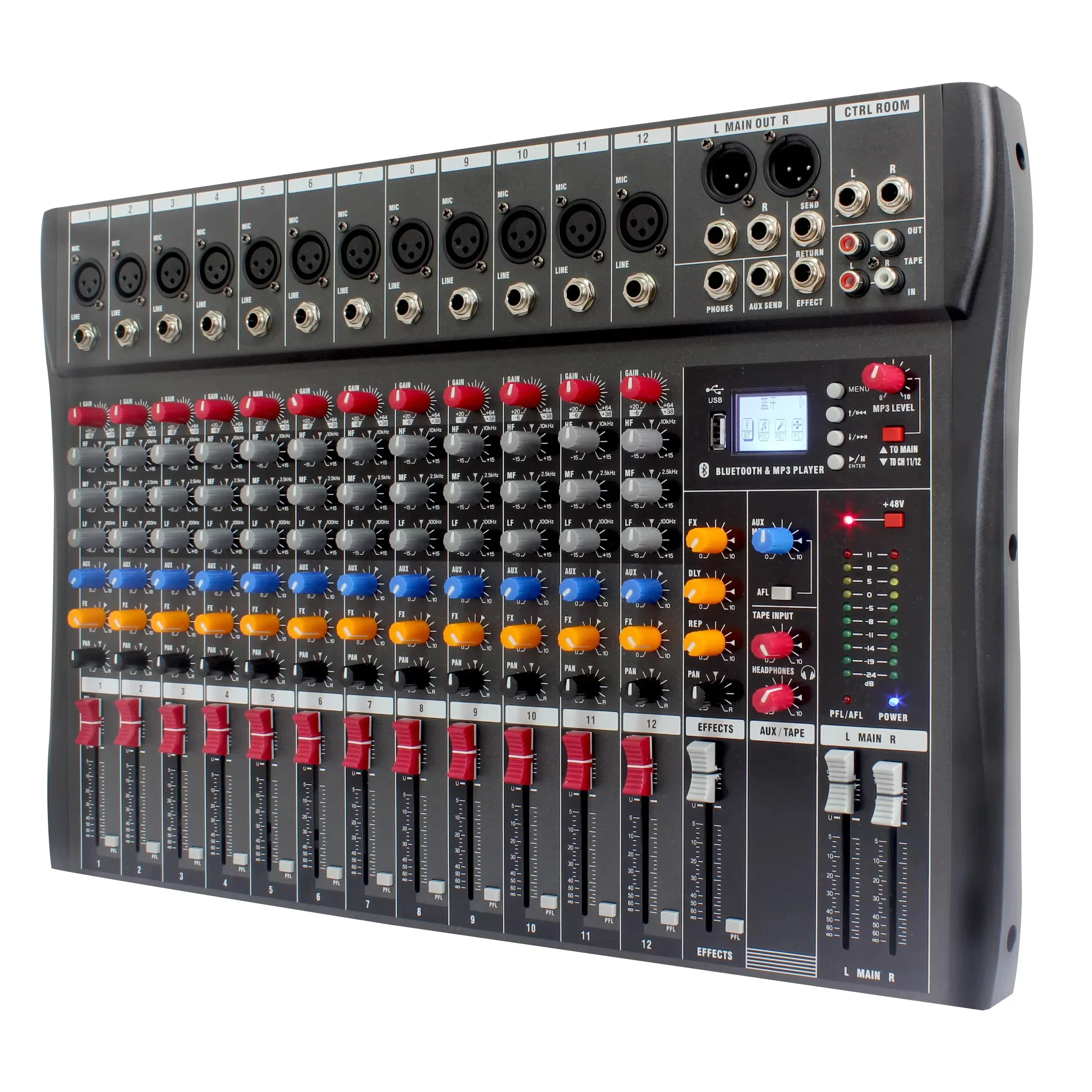 Best Seller CT 12 High Quality Mixing Console Professional Audio Mixer De Audio Dj Controller Audio Console Mixer With BT