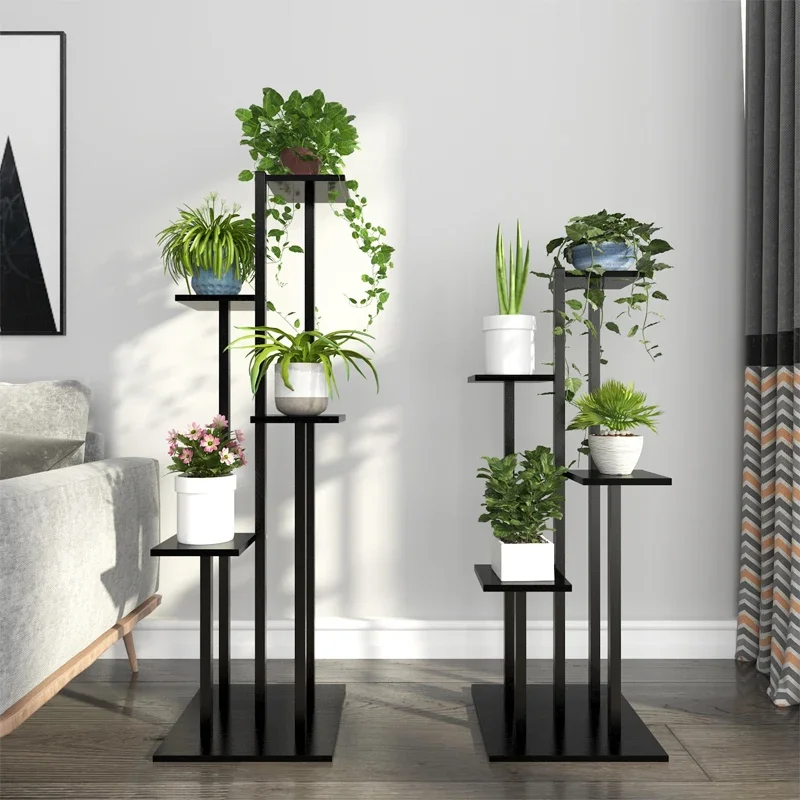 Balcony decorative flower shelf multi-storey household bonsai frame provincial space shelf indoor plant stand flower stand