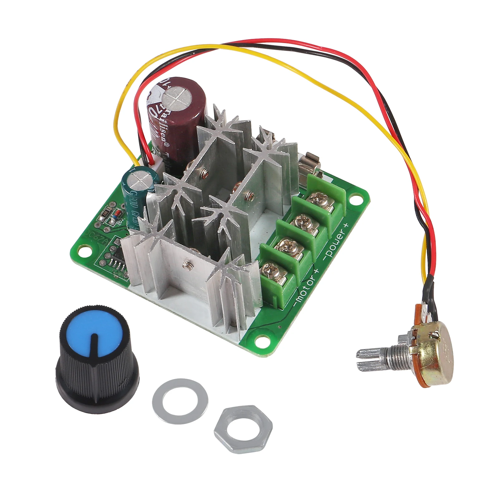 15A 6V-90V DC Motor Speed Controller 6V 12V 24V 36V 48V 72V 90V Large Power PWM Power Regulator Governor Switch Soft Start