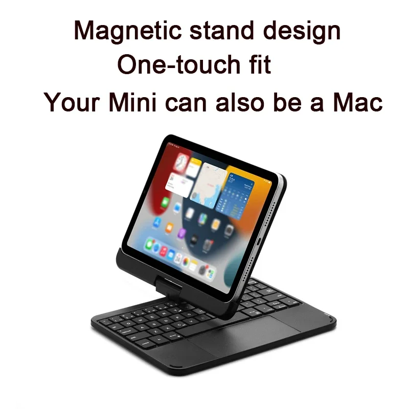 Magic Keyboard Case For iPad Mini 6 Magnetic Cover Funda Backlight Foldable 360-degree Rotatable Keyboards Bluetooth Key Board