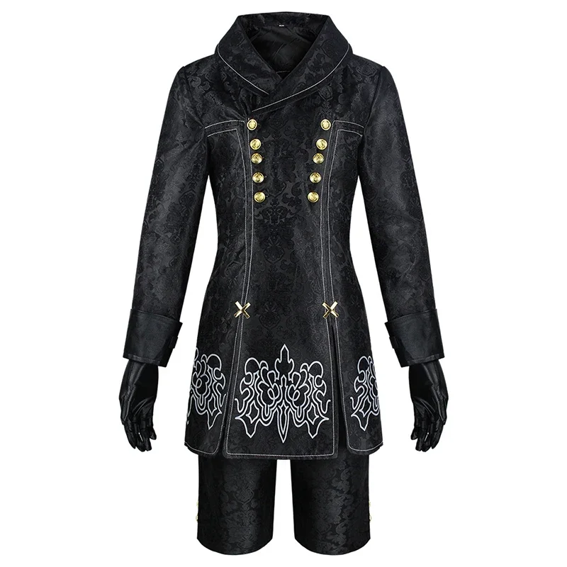 9S Cosplay Kostuum Spel Nier Automata 9S Cosplay Kostuum Yorha No.9 Type Outfit Pruik Mannen Rollenspel Halloween Kostuums Voor Mannen