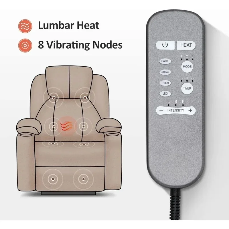 أريكة كرسي مريحة لرفع الطاقة مع ميزات التدليك والحرارة مثالية لكبار السن، وتخفف التعب #5