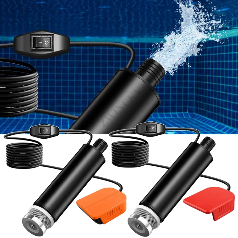 Portable Suction Water Pump Machine Drainage Pump For Dewal/Makita/Milwaukee 18V Lithium Battery Cordless Water Transfer Pump