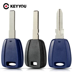 KEYYOU 10PCS New Replacement For Fiat 500 Ducato Transponder SIP22 Uncut Blade Car Key Case Shell