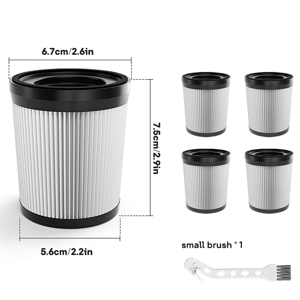 

HEPA Filter Compatiable for Fabuletta FSV101 & FSV001, Lubluelu 202, Girnoor G160 & G165, Afoddon A300, Oraimo OSV-102