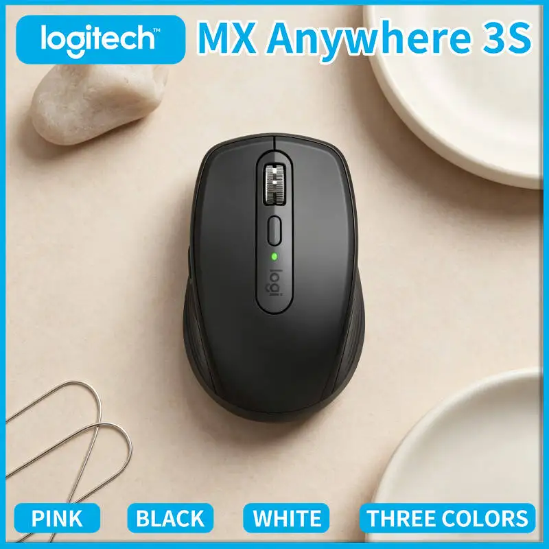 Top-Tier Logitech MX Anywhere 3S - 8K DPI, Hyper-Scroll, Silent Click, 3-Device Bluetooth for Business Trip