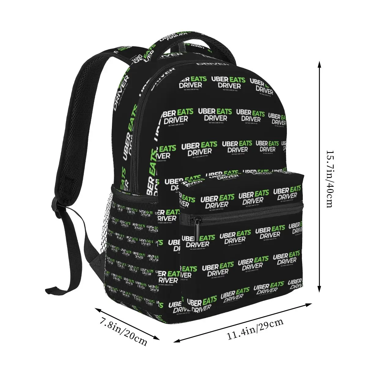 Uber Eats Driver Logo Food Delivery Driver Backpack Student Boys Girls BookBag School Bag Computer Shoulder Bags for Men Women