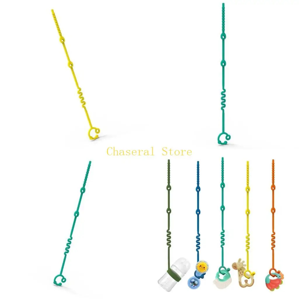 

E7CE Регулируемый силиконовый зажим для соски, детские прорезыватели, держатели игрушек, гибкая цепочка для соски, нетоксичный