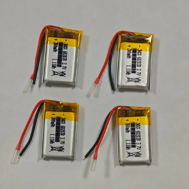 602030 300mAh Polymer Lithium Ion 3.7V Rechargeable Battery for Toys LED Light Bluetooth Speaker Self-Timer Tools DIY Batteries