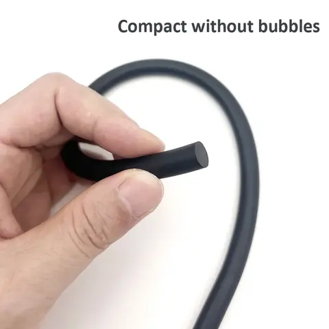 블랙 직경 1~6mm FKM 불소 고무 씰 스트립 내산성 내열 내화학성 자동차 산업용 씰링