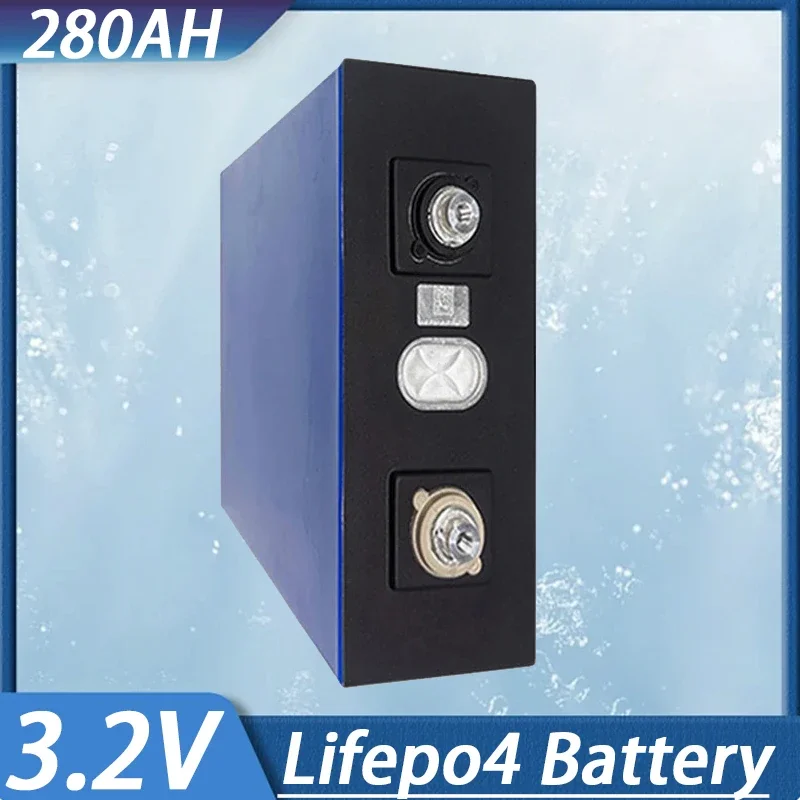 3.2V 280Ah Large Capacity LiFePO4 Rechargeable Battery DIY 12V 24V 48V for Yacht Electric Car RV Solar Energy Golf Cart