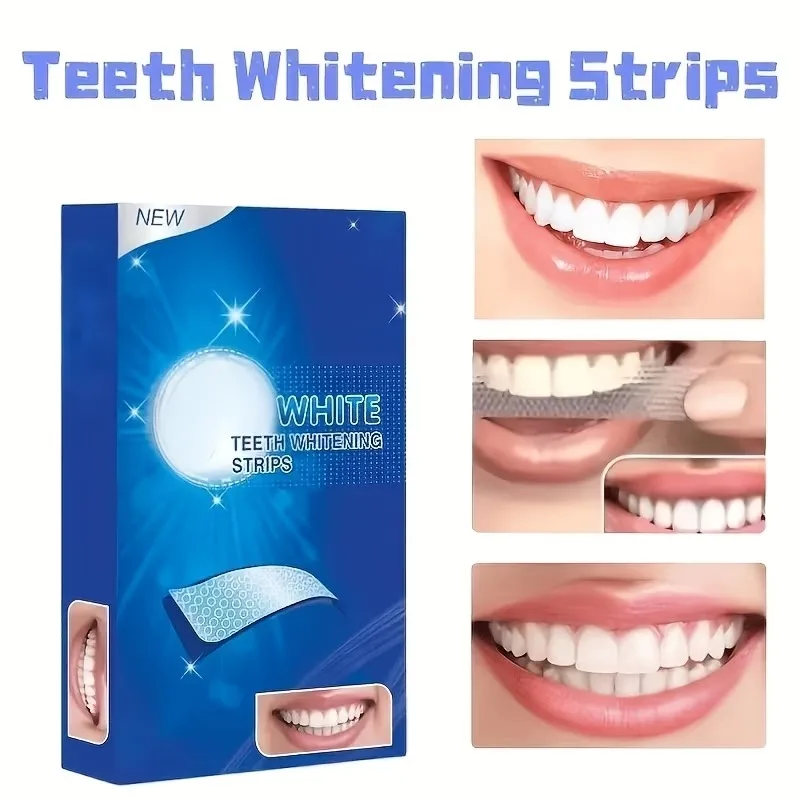 1/2/4Pcs 9D Dry Whitening Teeth Stickers Dazzling White Tooth Film Individual Teeth Whitening Strips for a Brighter Smile