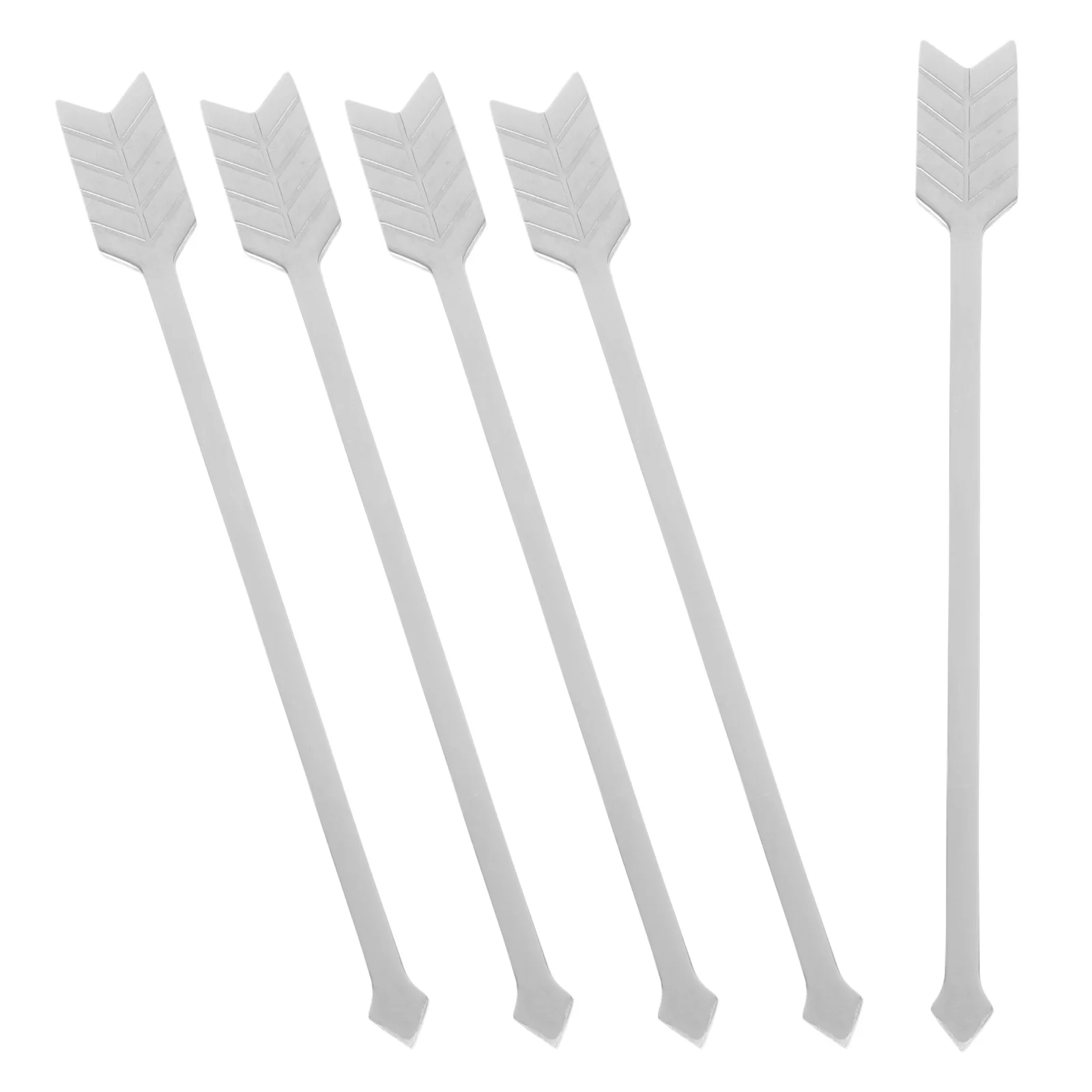 

5 Pcs Stainless Steel Stirring Rod Reusable Sticks Coffee Spoons Metal Stirrers Beverages Hot Drink Whisk