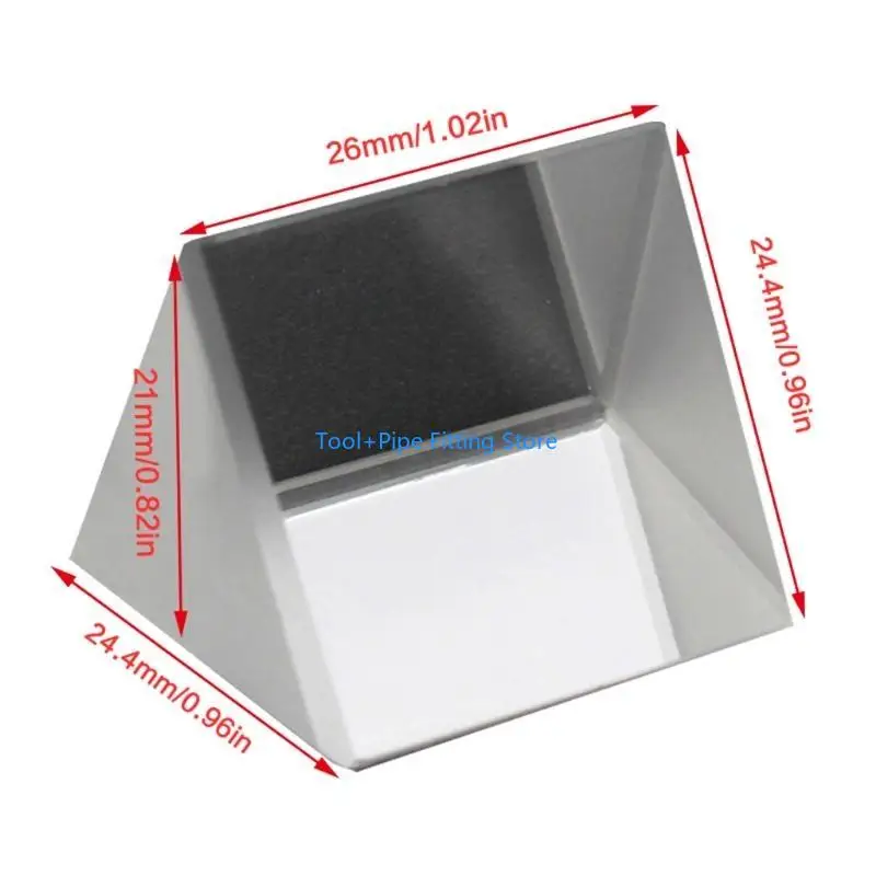 F92B Optics Experied Glass Triangular Prism Physics Teaching Light Spectrum Tool