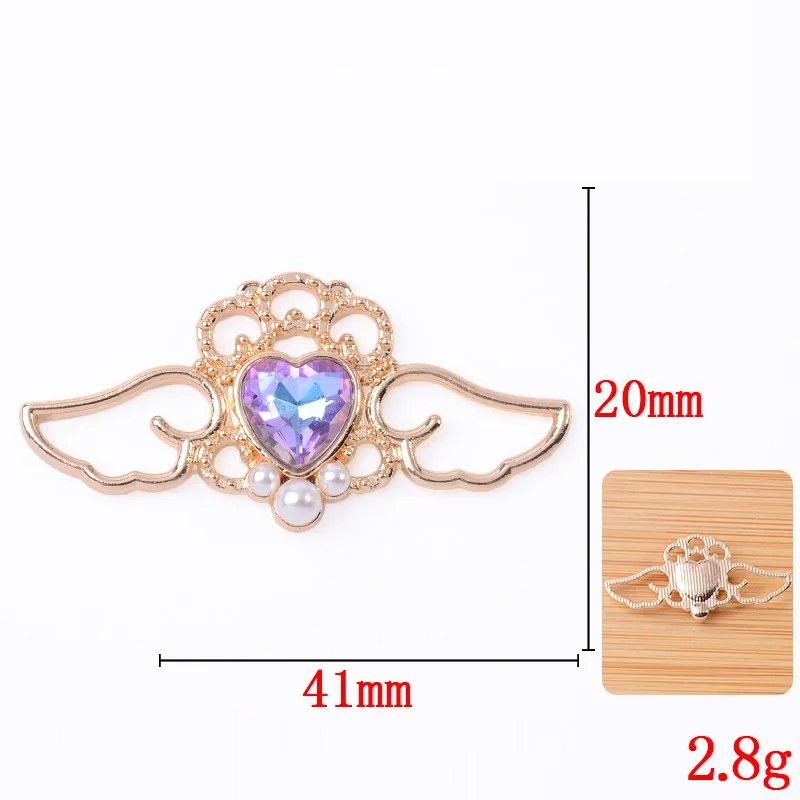 10PCS Baroque pendant fashion trend hollow love wings alloy accessories wholesale personalized collarbone chain earrings accesso