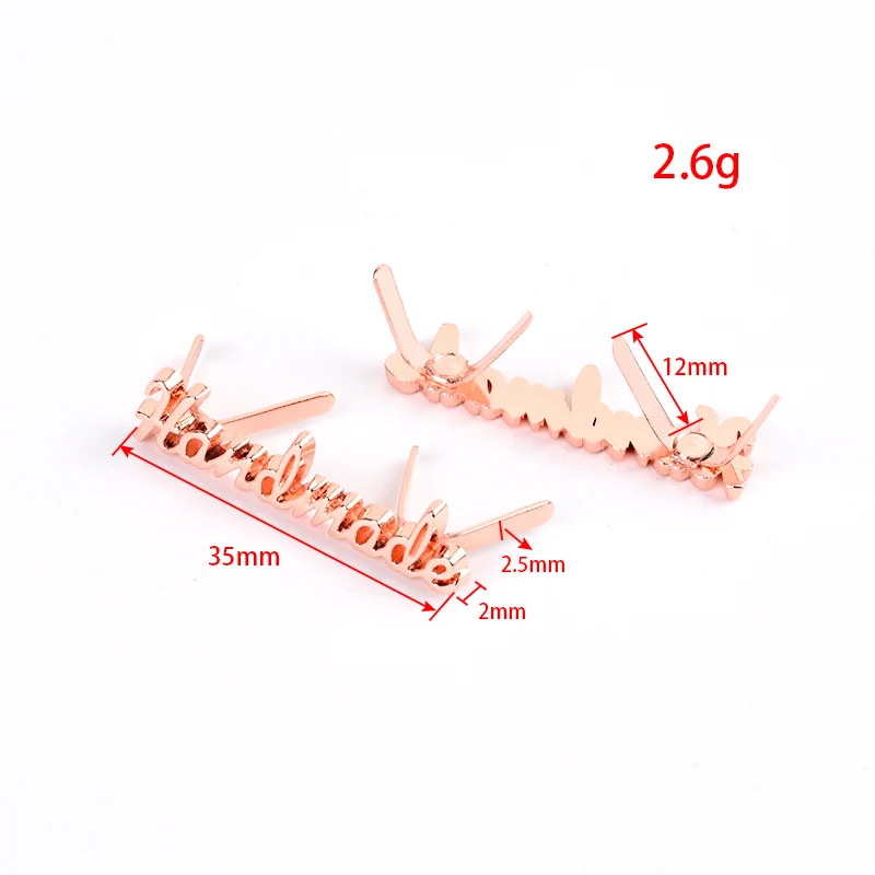 10pcs Purse Handbag Tag Metal Label Bag Hardware Accessories