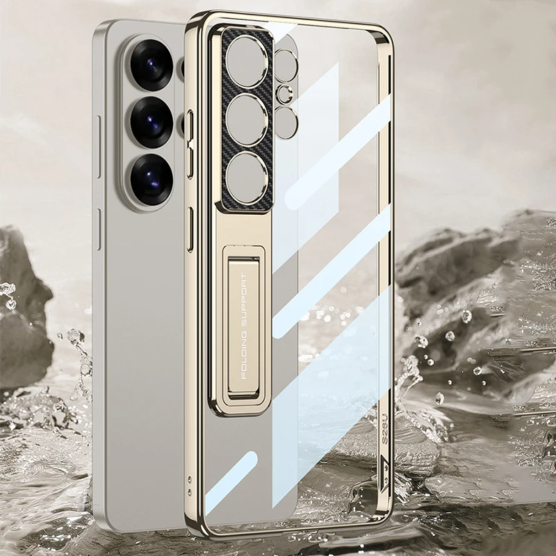 

Прозрачный жесткий чехол из гальванизированного пластика для Samsung Galaxy S26 Ultra