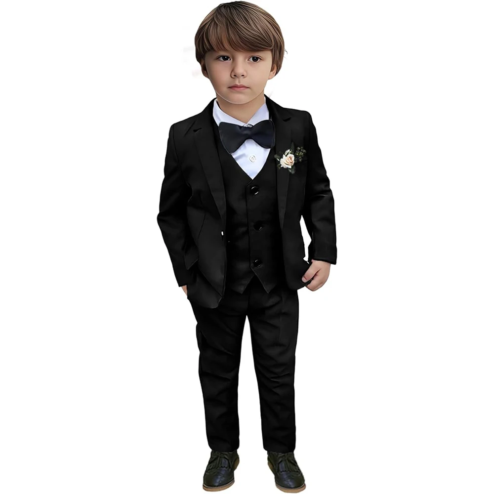 

Page Boy Elegant Suits for Children 3 Piece Suit High Quality Blazer Vest Pants Set Child Birthday Gift Kids Costumes Wedding