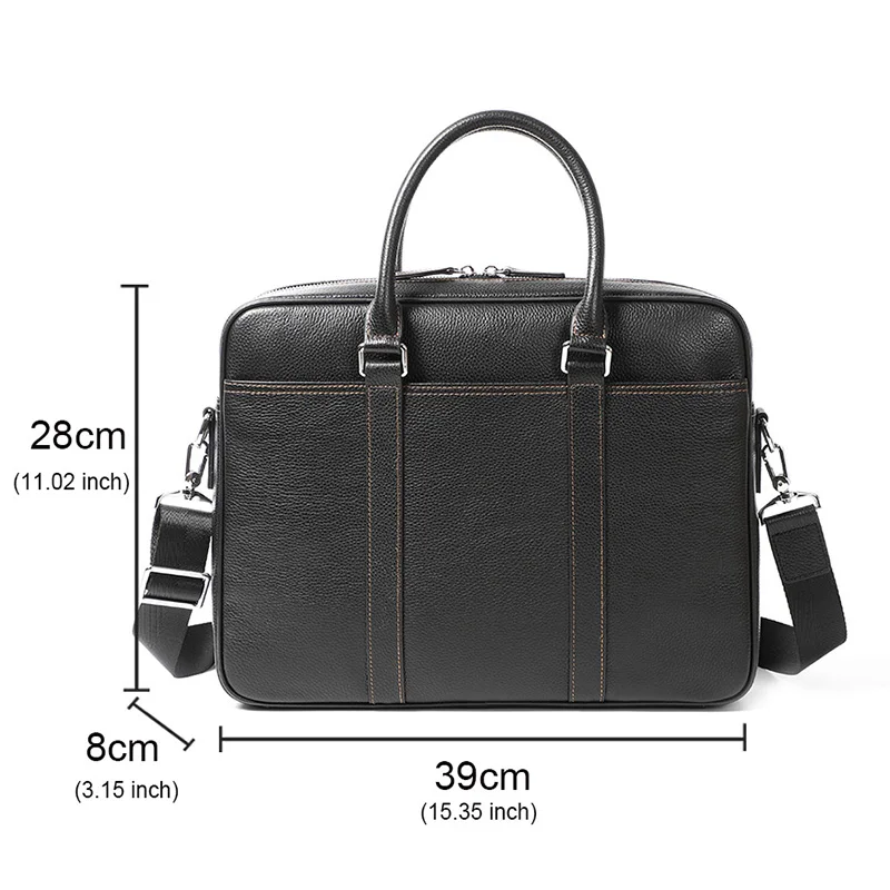 Valigetta classica da uomo d'affari Borse da uomo in vera pelle Borsa da spalla per laptop da uomo di moda Borsa Valigetta da uomo in pelle di mucca