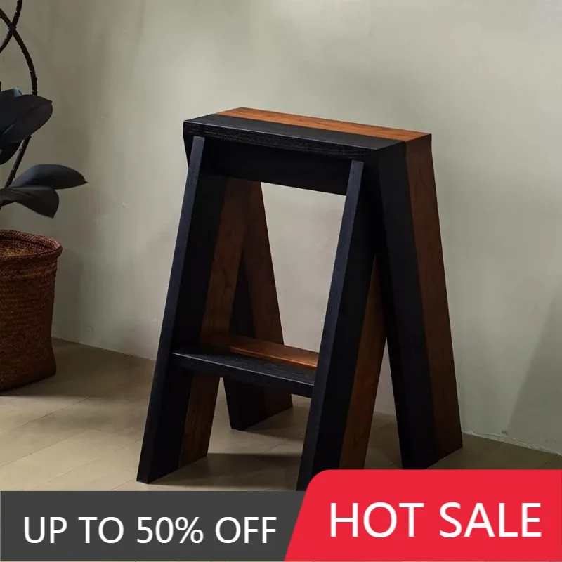 Solid Wood Footstool Creative Aesthetic Composable Rectangular Stools Living Room Decor Portable Wooden Chairs Home Furniture