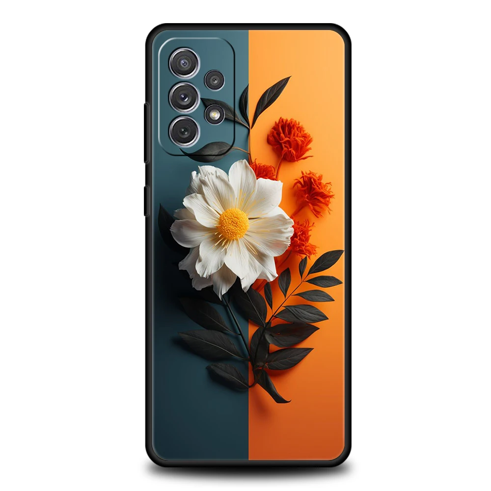 Sunflower Phone Case for Samsung Galaxy A15 A14 A25 A54 A34 A51 A71 A72 A73 A32 A52 A52S A11 A21S A31 A41 5G Soft Shell Capa Bag