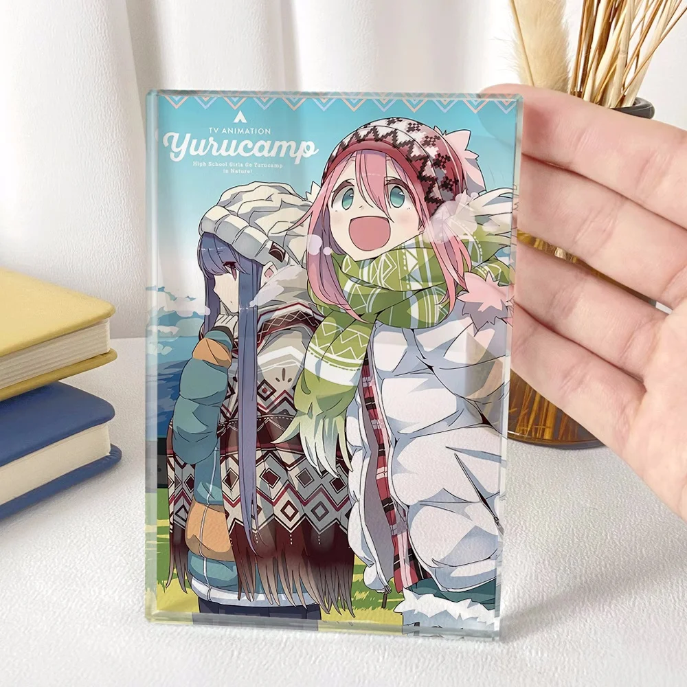 

Anime Yuru Camp 12cm Transparent Cosplay Acrylic Figure Desk Decoration Kids Collection Toy 7730