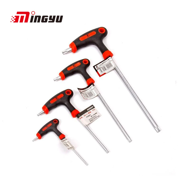 1pc Box End Wrench Bicycel Repair Tool Anti Tamper Proof Torx Key Bit Wrench T-Shape Long Sleeve Arm Star Hex Key Spanner