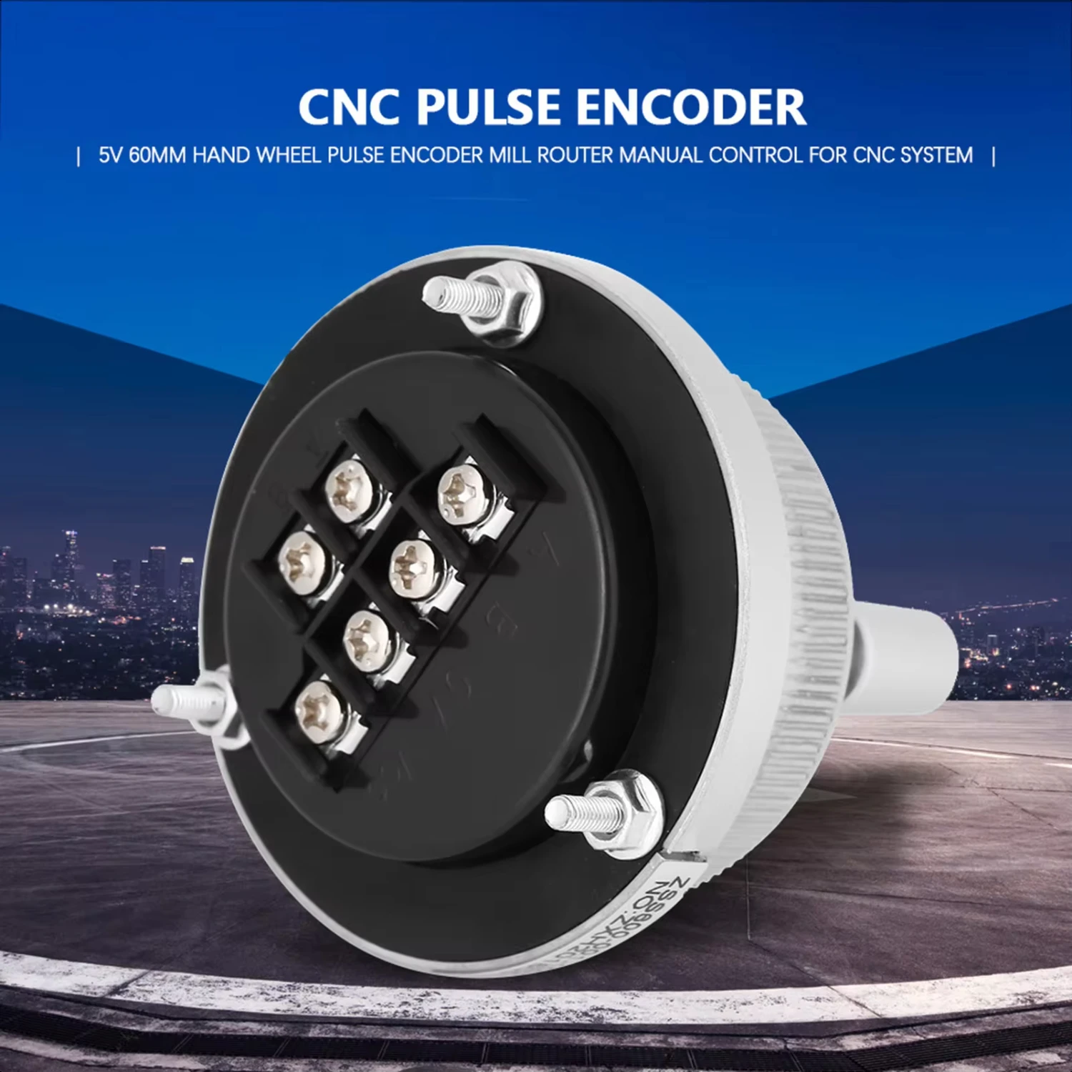 Hand Wheel Pulse Encoder 5V 60MM - Mill Router Manual Control System (White)