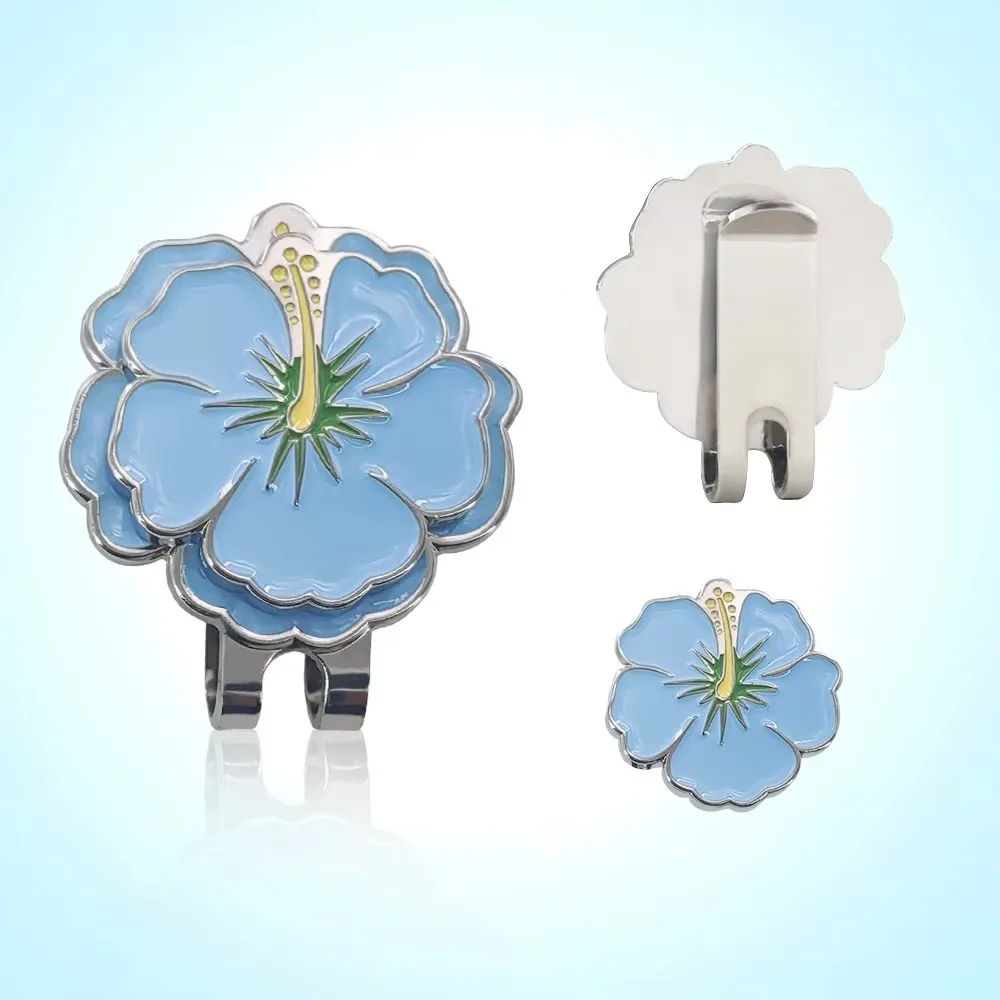 

Магнитный зажим для кепки для гольфа, прочный металлический знак для мяча для гольфа, декоративный маркер для шляпы для гольфа в форме цветка для женщин и девочек