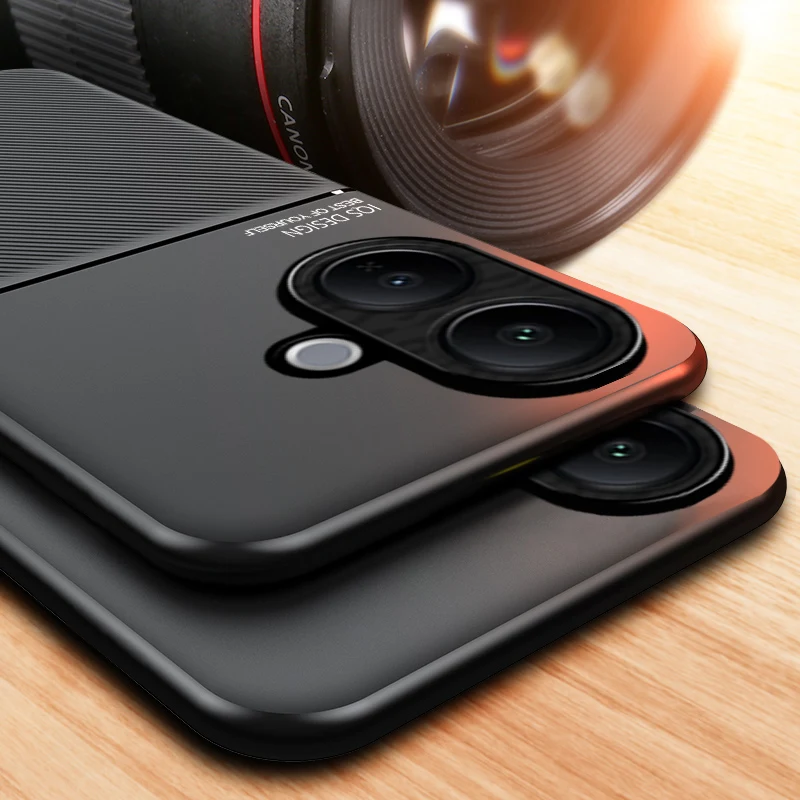 เคสกันกระแทกสำหรับ Vivo V60 Lite พร้อมที่ยึดแม่เหล็กในรถยนต์ เคสหนังซิลิโคนสำหรับโทรศัพท์ Vivo V60 เคสสำหรับ Vivo V50 V50 Lite