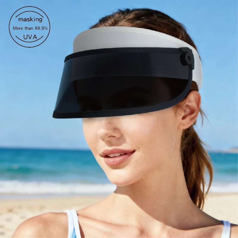 

2026 New Sun Visors Lightweight White Sweatband Wide Brim Hat for Women Men Hiking Camping Running Breathable Clip on Visors