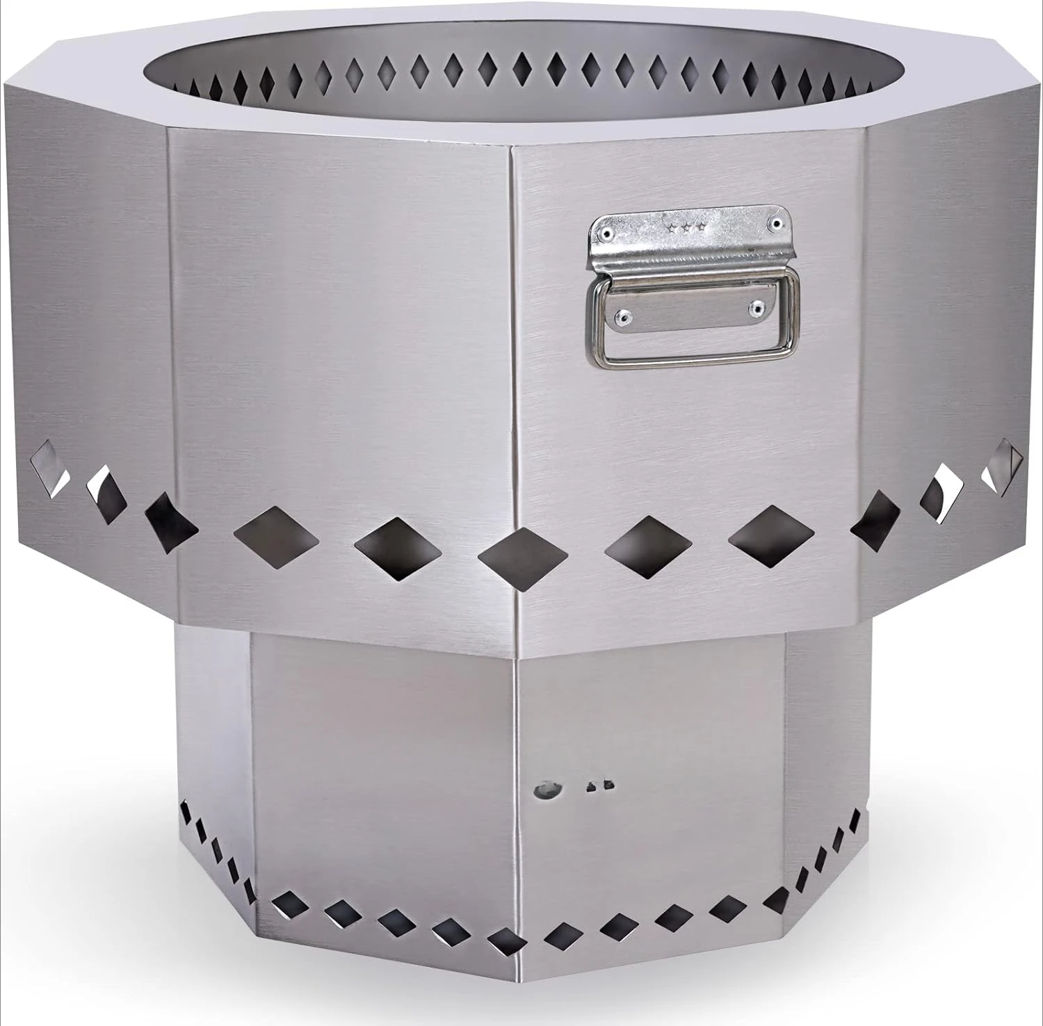 Stainless Steel Fire Pit - Smokeless Portable Design Woodpellet Firepits with Enhanced Airflow for Efficient Flames