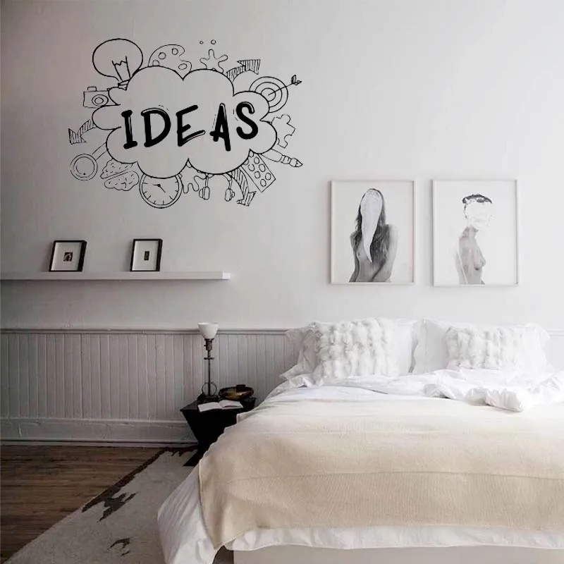 

Idea Creativity Brain Wall Sticker Vinyl Home Decor Kids Room Boys Child's Gift Decal Custom Mural