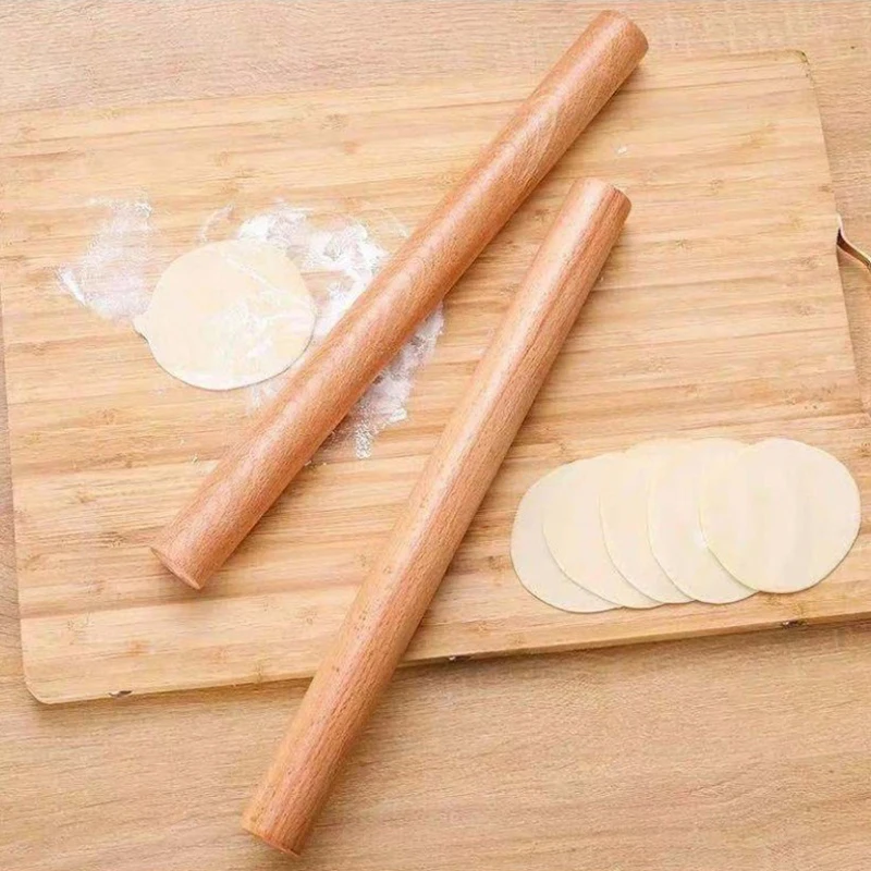 4 Size Wooden Rolling Pin Make Pasta Dumplings Fondant Biscuit Cake Tools Pastry Roll Dough Roller Kitchen Baking Accessories