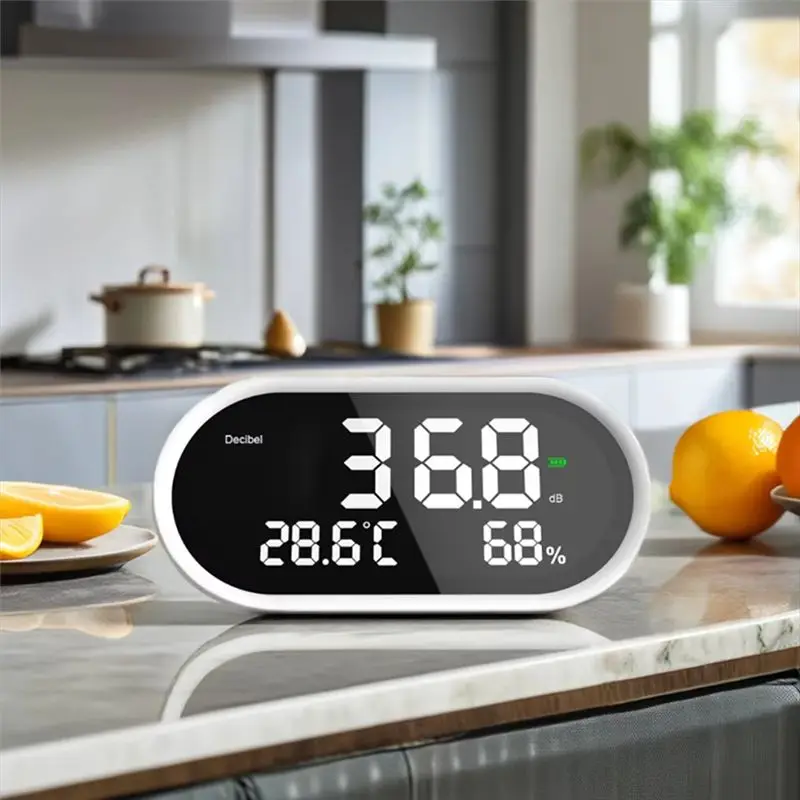 B52C 3 In1 Ambient Temperature Humidity Noise Tester Digital Display Decibel Test Sound Level Meter