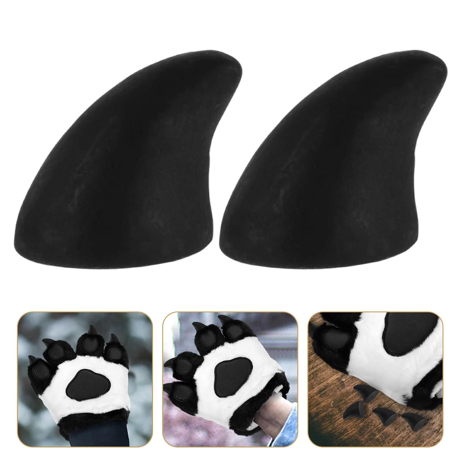 

8Pcs Dull Angle Nails for Paw Gloves Handmade Animal Glove Accessories Soft Comfortable Fit for Cosplay Halloween DIY Fursuit