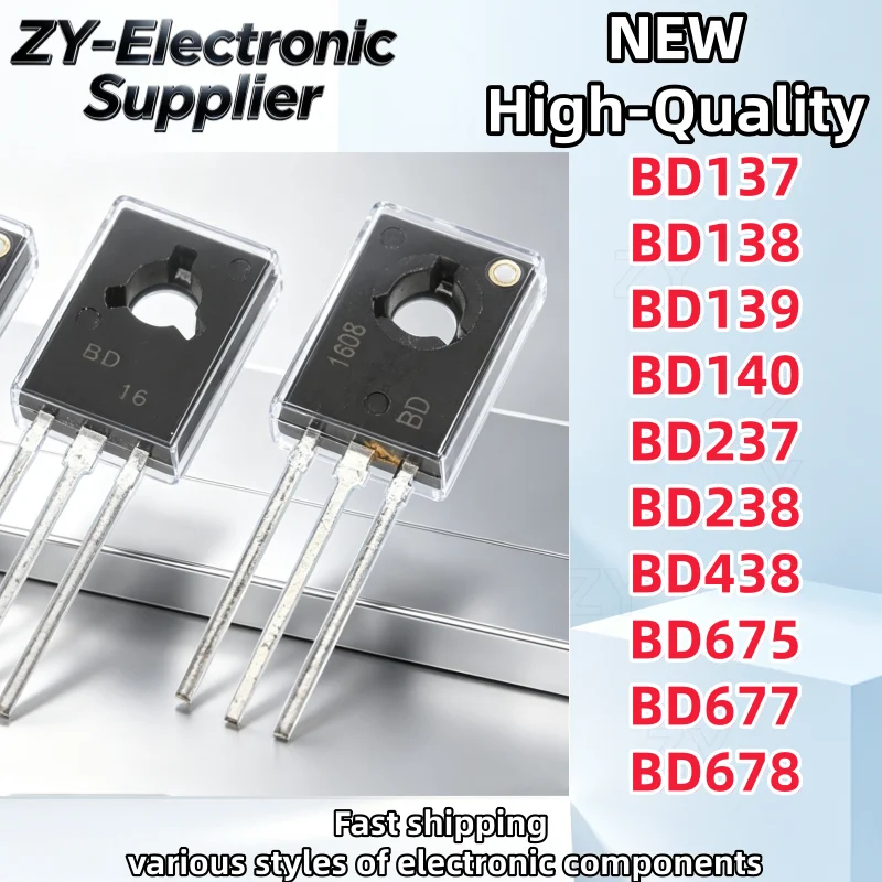 20PCS BD137 137 BD138 138 BD139 139 BD140 140 BD237 237 BD238 238 BD438 438 BD675 675 BD677 677 BD678 678 TO-126