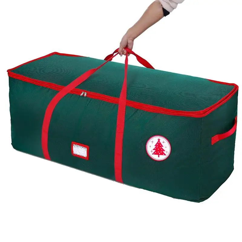 

Durable Christmas Tree Storage Bag with Strong Handles Smooth Zipper Waterproof 600D Oxford cloth Xmas Tree Organizer