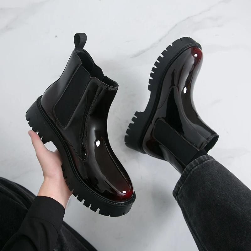 

Men's thick soled boots Luxury designer casual style Fashion Party Business Office 38-46 outdoor shoes Hot selling autumn winter