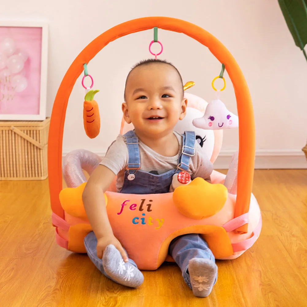 Juste de siège en peluche pour bébé, canapé, berceau, animal de dessin animé, apprendre à s'asseoir, chaise