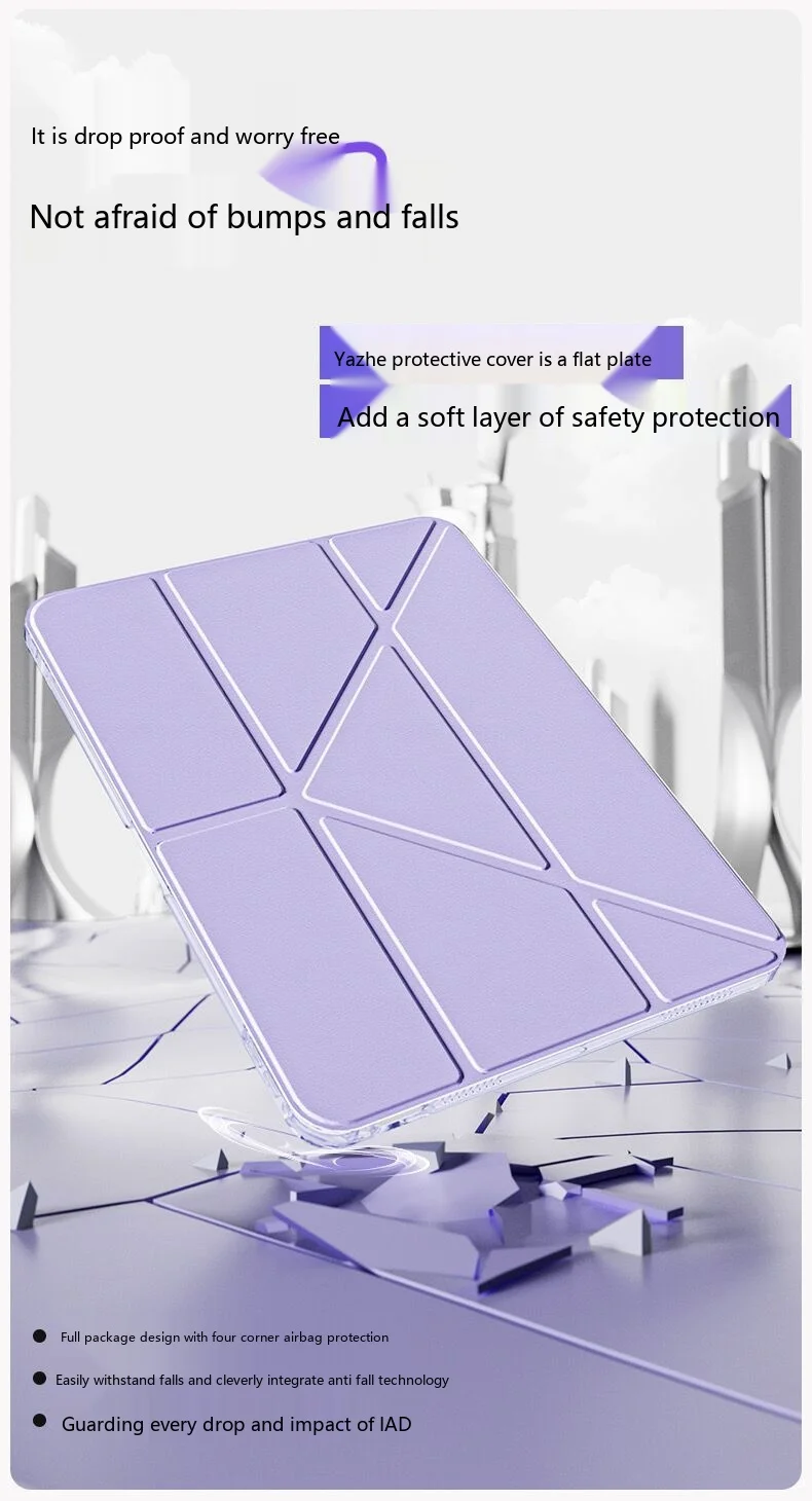 Für iPad 12 11 10,9 10,2 9,7 Zoll Acryl 3+Y Magnetische Bildschirmsperre Stoßfeste Schlaf-Wach-Hülle – Detail 9