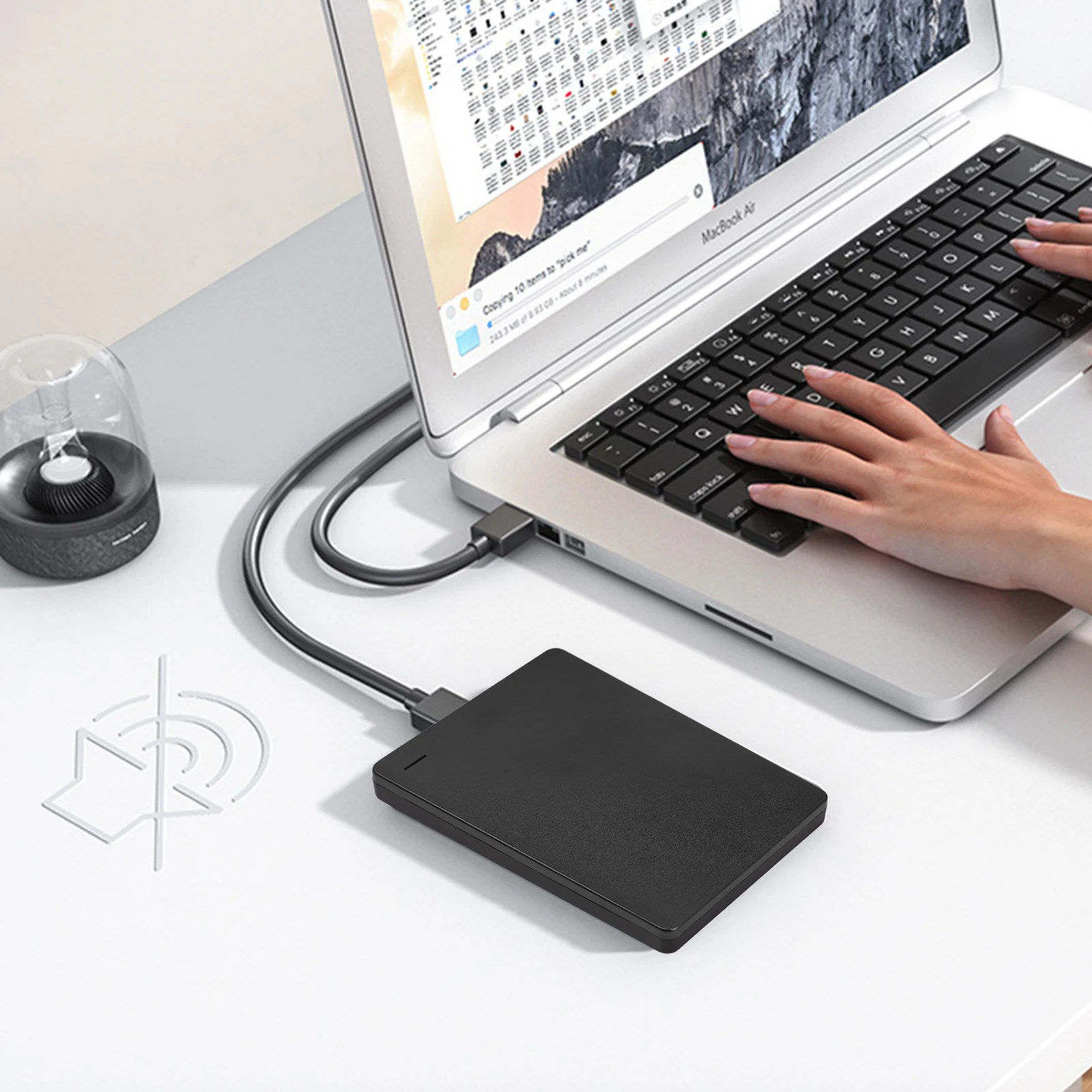 2.5" External Hard Drive HDD USB 3.0 Portable Mobile Hard Disk with Stable Transmission Metal Hard Drive for Laptop/Computer/Mob