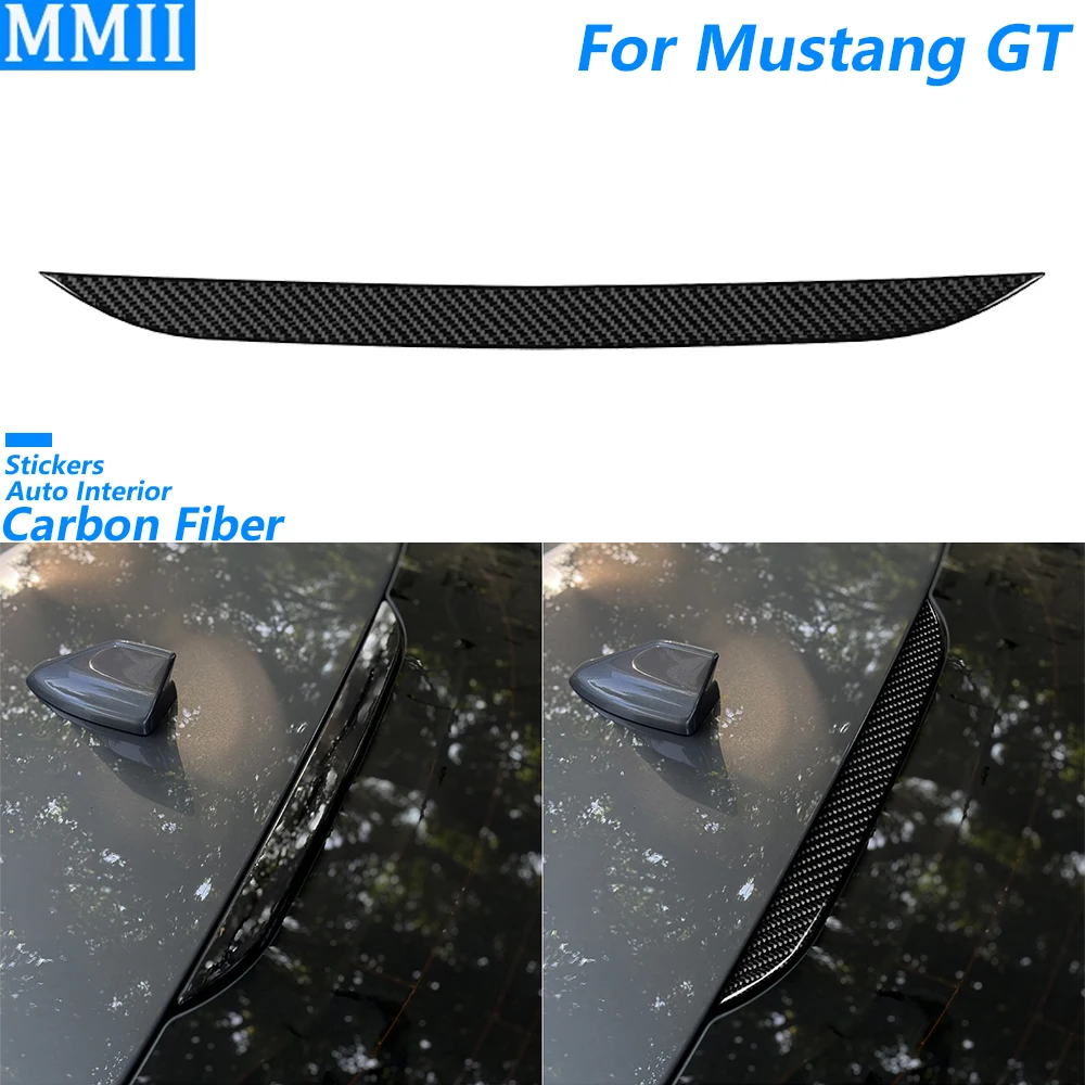 

For Ford Mustang GT 2024 2025 Real Carbon Fiber Exterior Rear Roof Panel Decorative Strips Car Accessories Decoration Sticker